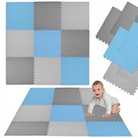 DUŻE PUZZLE PIANKOWE WODOODPORNE MATA HUMBI PODŁOGA KOLOROWA 180x180 9 SZT