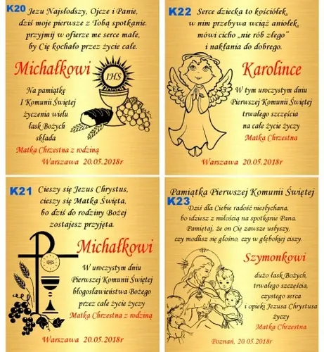 Łańcuszek Złoty 333 Krzyżyk Chrzest Komunia Grawer na Arena.pl