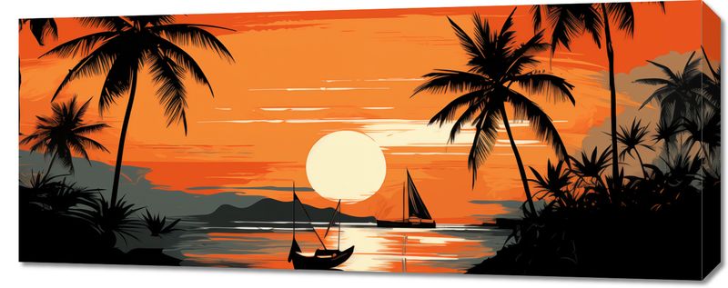 Obraz 100x40cm Tropikalny spokój zdjęcie 1