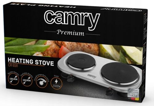 Kuchenka Elektryczna Dwupalnikowa 2500W Camry 6511 na Arena.pl