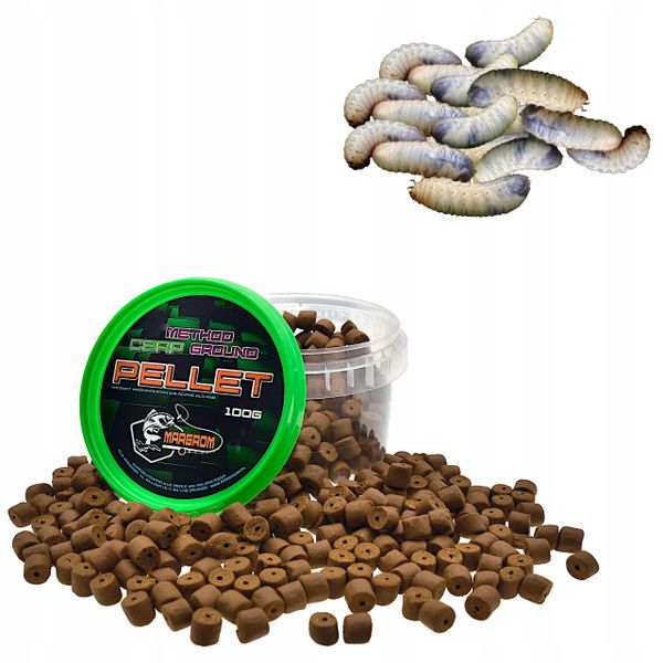 PELLET HACZYKOWY MARGROM 8mm 100g Biały Robak zdjęcie 1