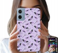 ETUI DO MOTOROLA E15 / G05 - MODNE WZORY WIDŁY SERCA KOKARDKI KOKARDA