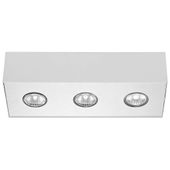 Downlight LAMPA sufitowa CARSON 5575 Nowodvorski prostokątna OPRAWA metalowa spot biała srebrna