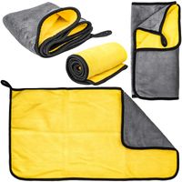 4X DUŻY RĘCZNIK XL DO OSUSZANIA AUTA UNIWERSALNY 2-KOLOROWY 60X30 cm 500GSM