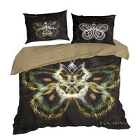 Ekskluzywna pościel z makosatyny bawełnianej EVA11 220X200 70X80X2 czarna