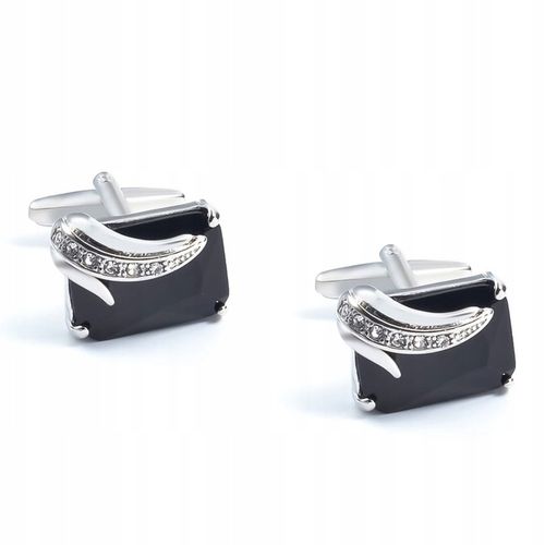 Spinki Do Mankietów Damskie Srebrne Z Cyrkoniami na Arena.pl