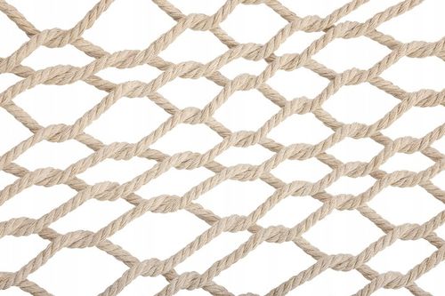 Hamak ogrodowy brazylijski boho siatka frędzle 200cm ecru 250kg na Arena.pl