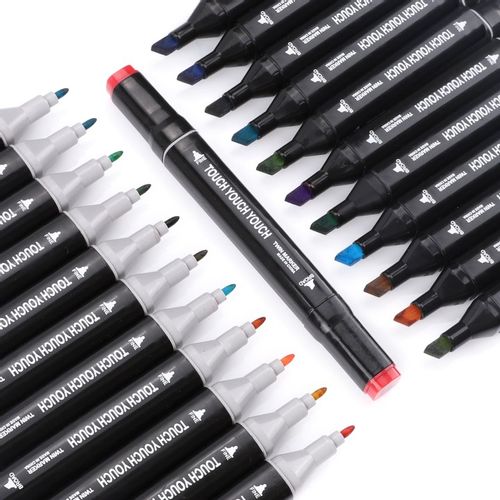 MARKERY ALKOHOLOWE DWUSTRONNE FLAMASTRY MAZAKI PISAKI 262 KOLORY DLA DZIECI na Arena.pl