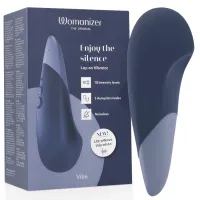 womanizer vibe lay-on - cichy model wibrujący, ciemnoniebieski, ipx7