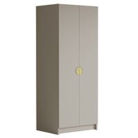 Szafa BOSTON 100 cm - pojemna garderoba - KASZMIR+ZŁOTY