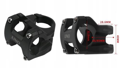 MOSTEK WSPORNIK KIEROWNICY KALLOY UNO AS032 31.8x35mm AHEAD 28,6 CZARNY MAT na Arena.pl