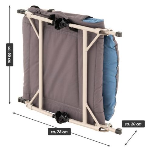 Leżak kempingowy z poduszką, niebiesko-szary na Arena.pl