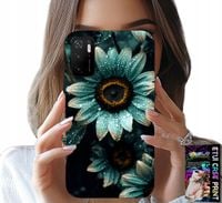 ETUI DO XIAOMI POCO M3 PRO 5G - NIEBIESKA GERBERA STOKROTKA KWIAT +FOLIA