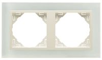 Efapel crystal ramka 2-krotna szkło perłowy 90920 tcp