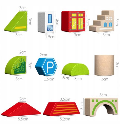 klocki drewniane miasto jhtoy-179 na Arena.pl