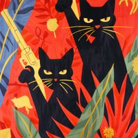 Plakat 80x80cm Dżungla w Odcieniach Nocy