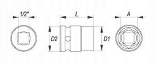 nasadka udar.kr.1/2" 12mm yato na Arena.pl