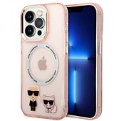 Etui Karl Lagerfeld do iPhone 14 Pro Max, Różowy, MagSafe