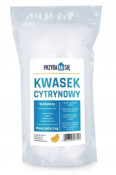 KWAS KWASEK CYTRYNOWY SPOŻYWCZY E330 5kg CZYSTY zdjęcie 1