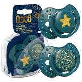 LOVI Smoczek silikonowy dynamiczny 18m+ 2 szt Stardust Green