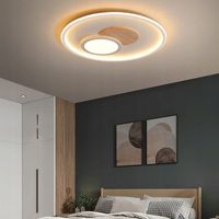 Lampa sufitowa LED drewniana 24W okrągła ściemniana pilot salon kuchnia