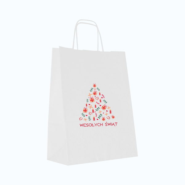 Torby świąteczne małe 24 x 11 x 32 cm choinka 34 zdjęcie 1