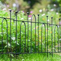 OGRODOWY PŁOT METALOWA PODPORA DO ROŚLIN PODPORY DO KWIATÓW CZARNY