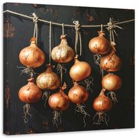 Obraz do kuchni restauracji baru jadalni, Złociste Cebule warzywa