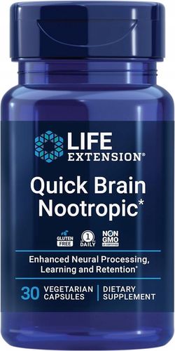 LIFE EXTENSION QUICK BRAIN NOOTROPIC 30 wege kaps MÓZG KONCENTRACJA PAMIĘĆ na Arena.pl
