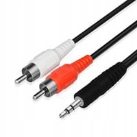 Kabel RETOO 3,5 mm minijack (3,5 mm) - 2x RCA (cinch) 1,5 m