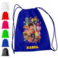 WOREK PLECAK SPORTOWY NA WF DLA DZIECI - PSI PATROL + IMIĘ! PAW PIES BAJKA