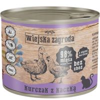 karma mokra dla kota kurczak kaczka 200g wiejska zagroda bez zbóż i glutenu