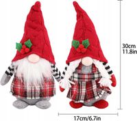 Skrzaty krasnale świąteczne 2pak ręcznie robione.