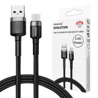 Feegar Kabel USB-A micro-USB QC 3.0 nylonowy oplot SZYBKIE ŁADOWANIE Mocny
