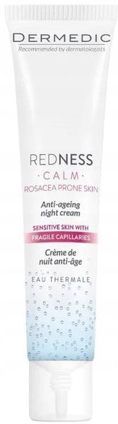 DERMEDIC REDNESS CALM krem przeciwzmarszczkowy na NOC do twarzy 40ml zdjęcie 1