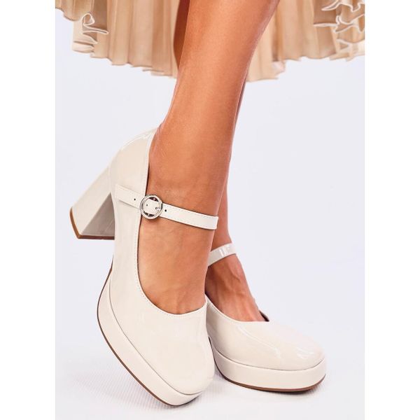 Czółenka na platformie Beige r.39 zdjęcie 2