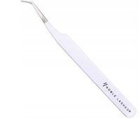 NOBLE LASHES Pęseta do przedłużania rzęs White 45°
