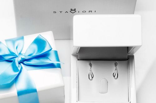 Złote kolczyki KBD3884 - Diament na Arena.pl