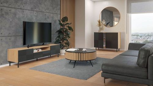 KOMODA KAMA 2 DRZWI - ARTISAN/CZERŃ na Arena.pl