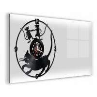 Zegar Ścienny z płyty winylowej na lustrze ZWIERZĘTA 82 wzory 59x29 cm