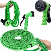 WĄŻ OGRODOWY ROZCIĄGLIWY ELASTYCZNY 5M-15M ZŁACZKI PISTOLET UNIWERSALNY