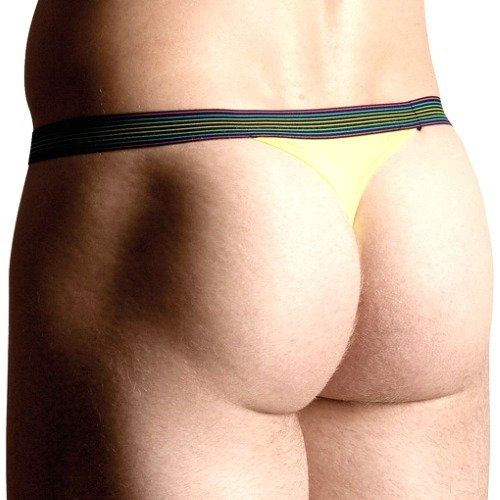 Klasyczne żółte stringi męskie SoftLine 4496 XL na Arena.pl