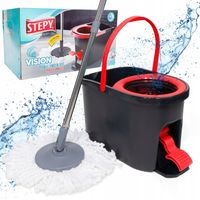 Mop Obrotowy Rotacyjny z Wiadrem z Pedałem Stepy Vision