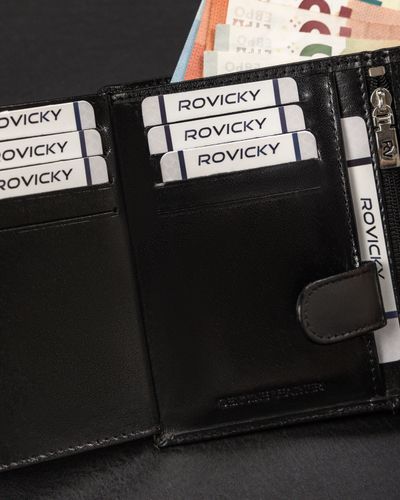elegancki, skórzany portfel męski - rovicky na Arena.pl