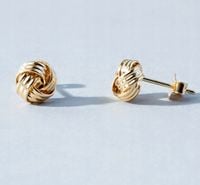Kolczyki złote węzeł miłości, kolczyki pr. 585 prezent, eleganckie kolczyki