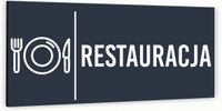 Tabliczka na drzwi RESTAURACJA Aluminium ATRACYTOWA NIERDZEWNA Nadruk UV