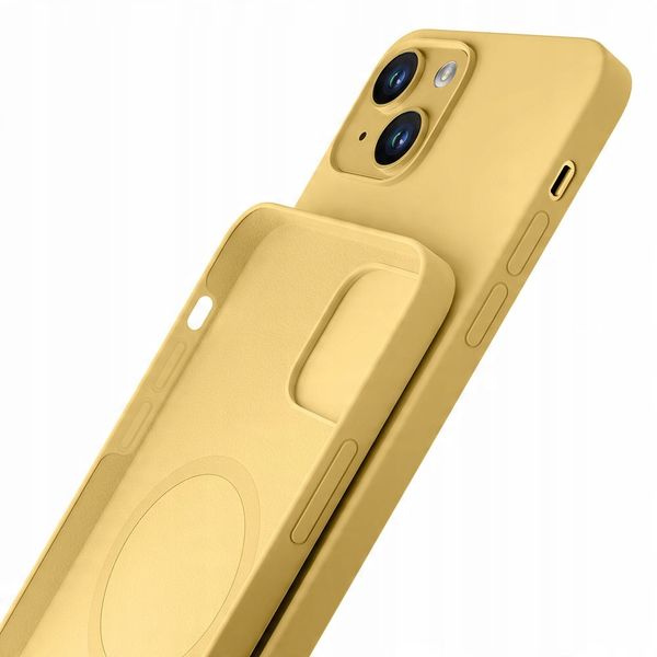 Etui na Apple iPhone 15 Plus - 3mk HARDY Silicone MagCase Yellow zdjęcie 4