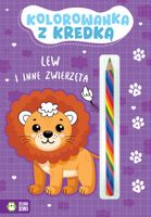 kolorowanka z kredką. lew 8849