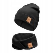 Czapka i komin niemowlak zestaw prążek 38-40 XS