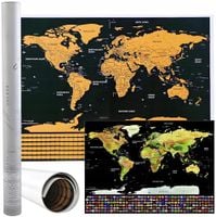 Plakat ZLARO Mapa świata zdrapka 82x59 cm bez ramy